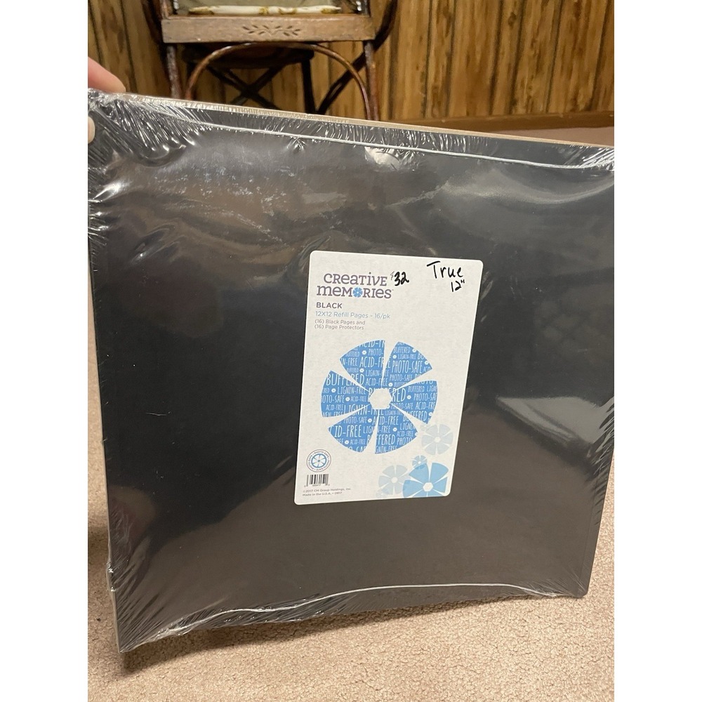 Creative Memories True Black 12x12 Refill Pages 16 & 16 Page Protectors